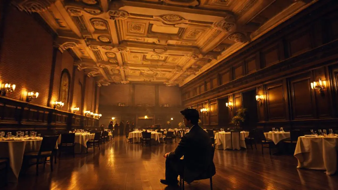 Ambiente clásico, elegante y sutilmente iluminado
