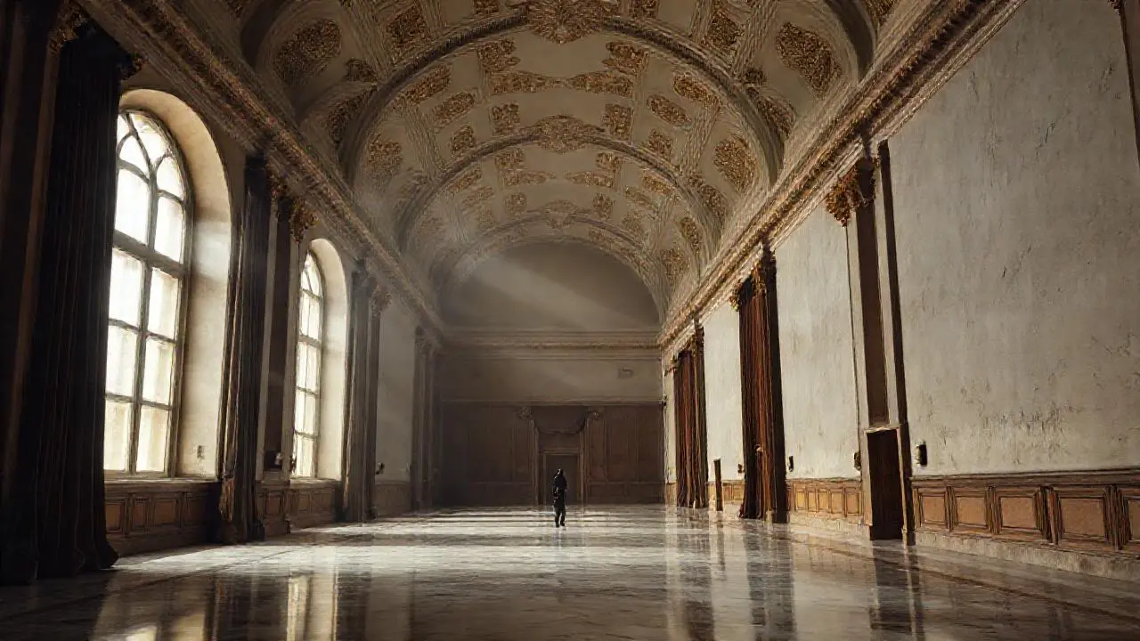 Imponente sala antigua, llena de quietud