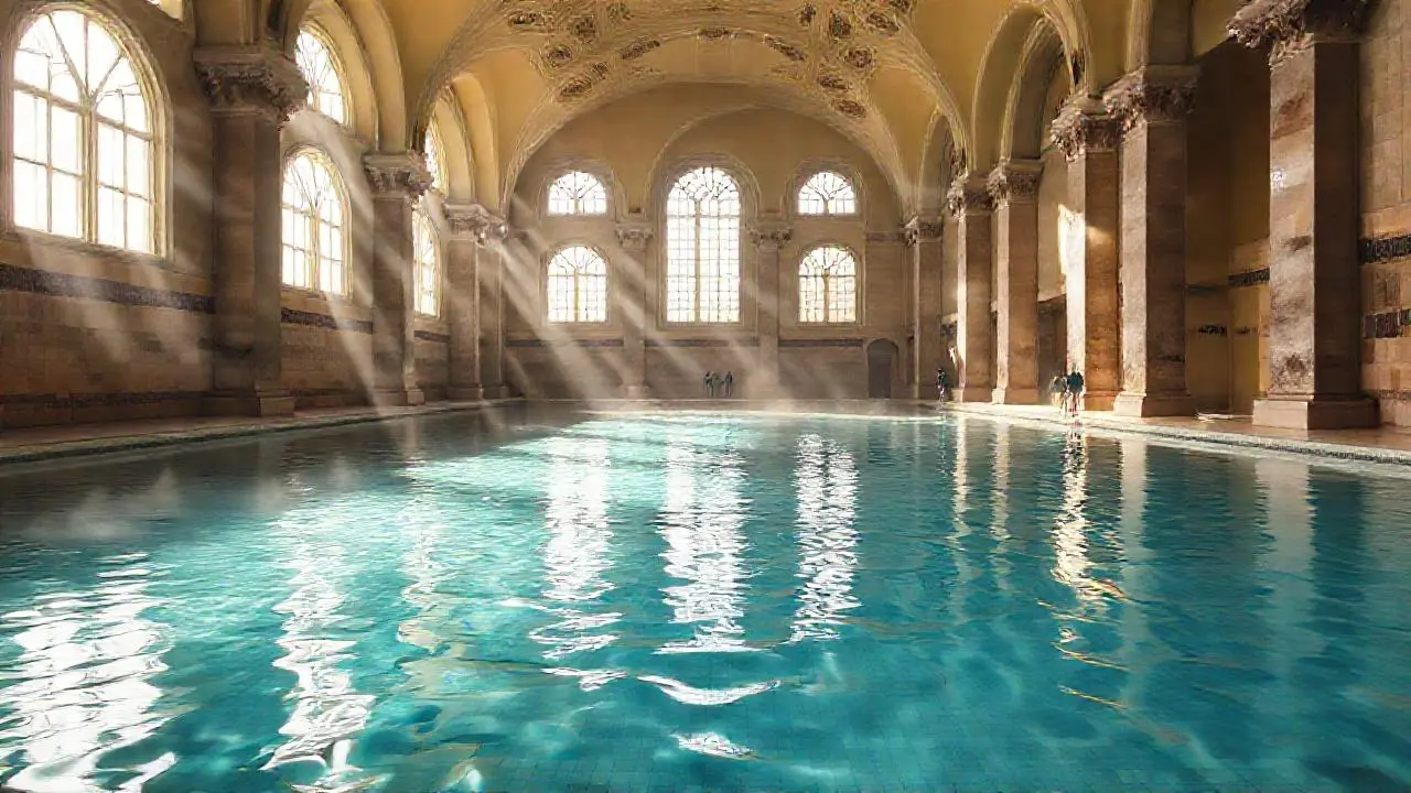 Piscina clásica, luminosa y espaciosa