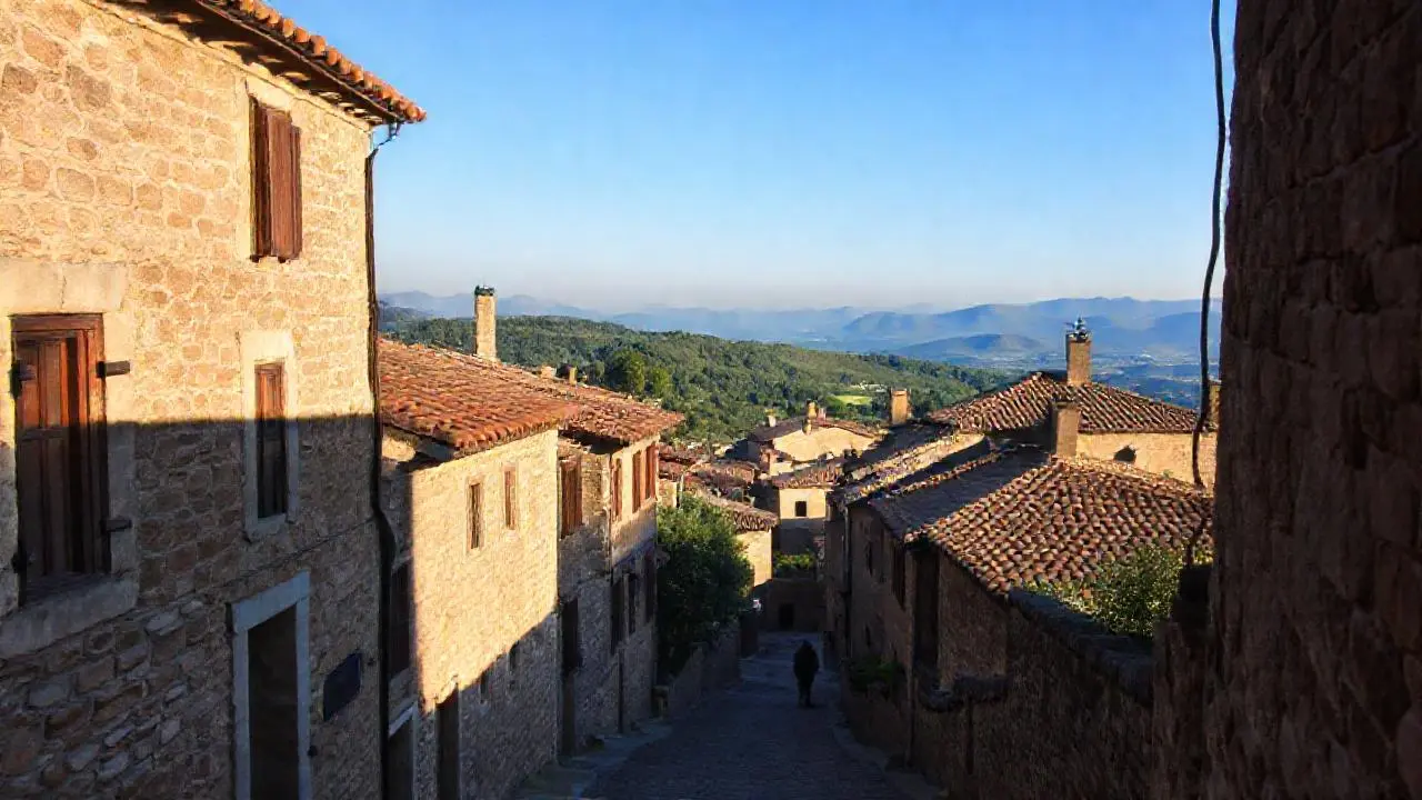 Pueblo antiguo, tranquilo y evocador