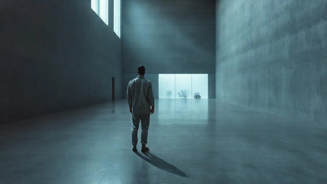 Espacio amplio, sereno y ligeramente industrial