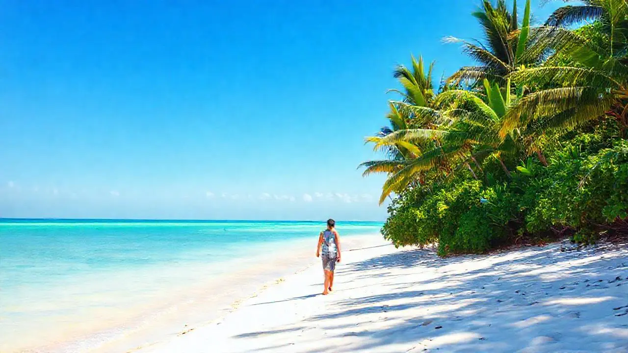 Playa tropical, calma y relajación