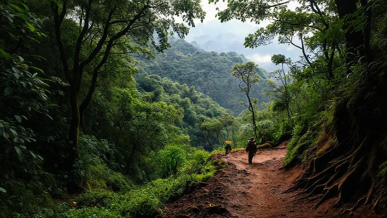 Selva exuberante, húmeda, y serena