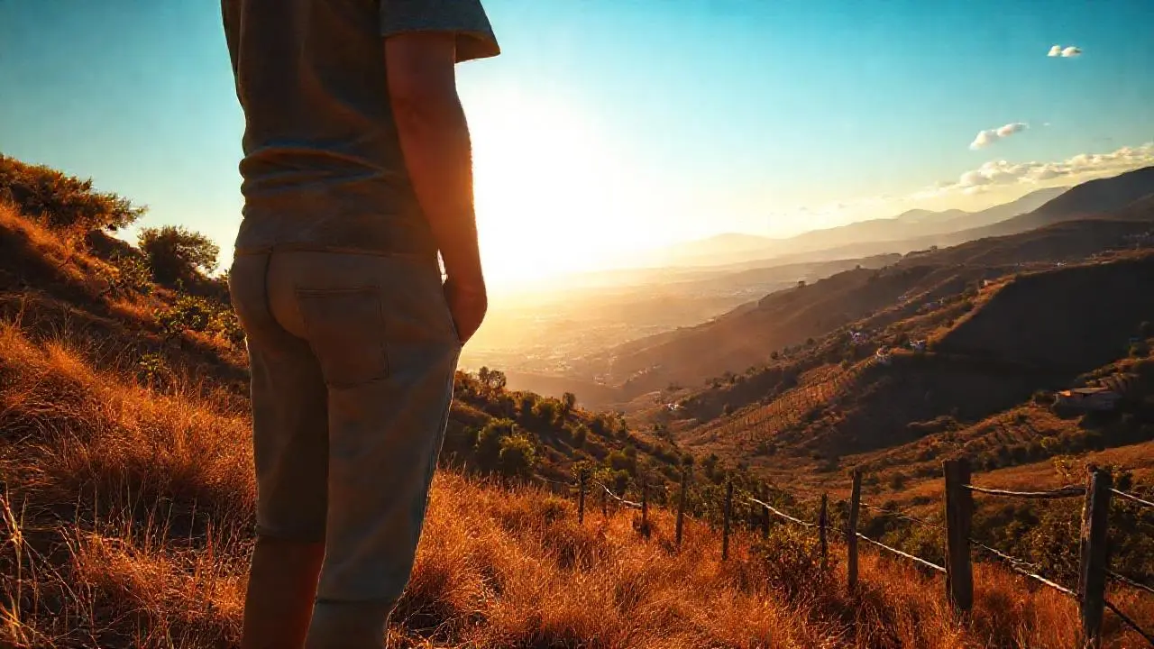 Paisaje rural, tranquilo y vasto