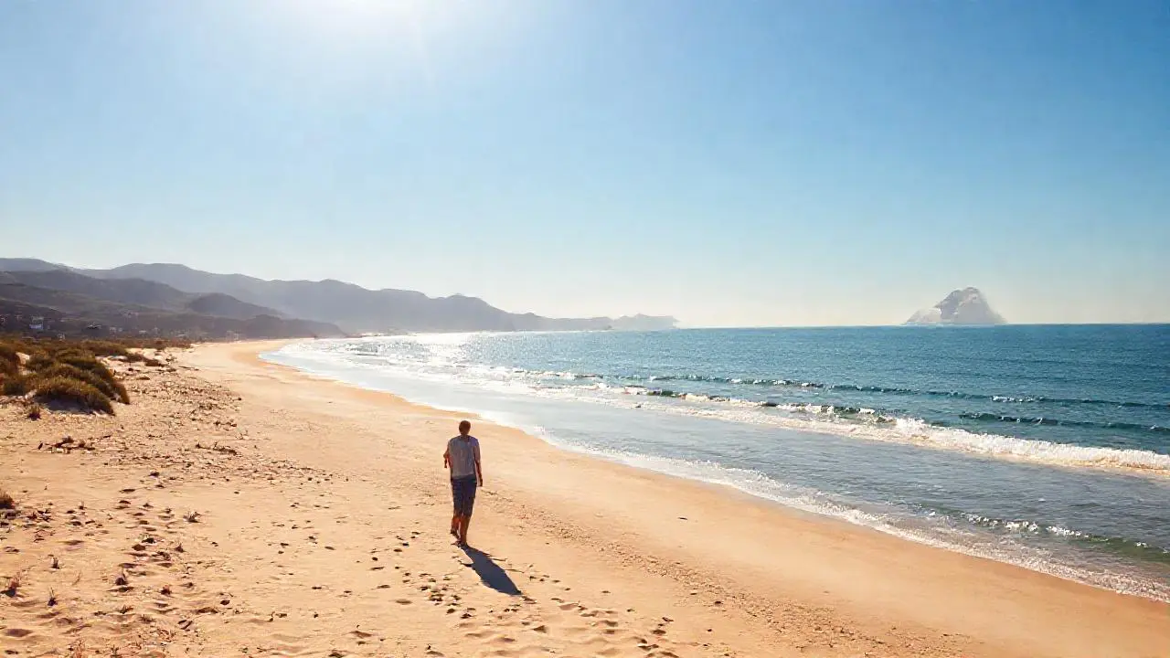 Escena costera serena y extensa