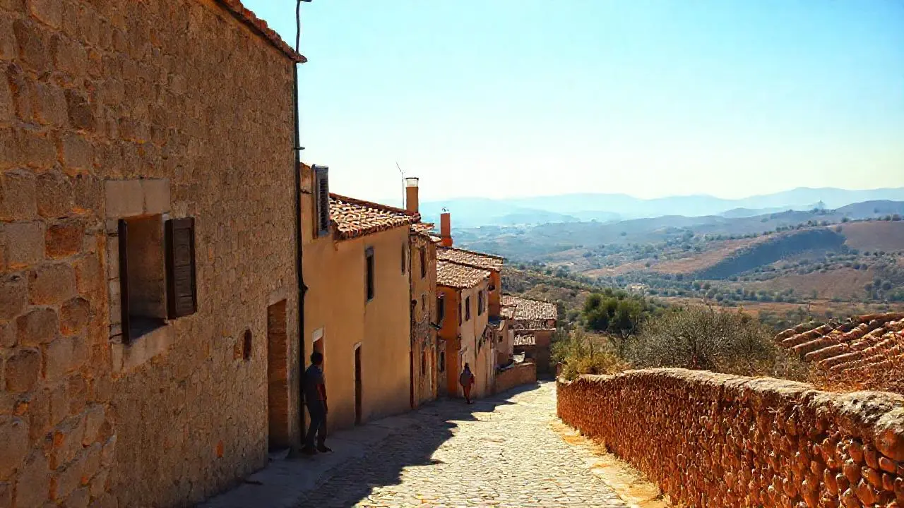 Paz rural, luz cálida y atmósfera serena