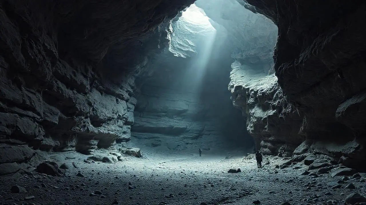 Cueva imponente, silenciosa y natural