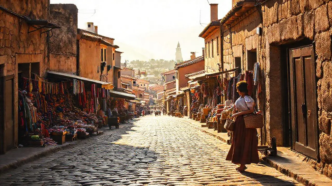 Pueblo antiguo, tranquilo y lleno de vida