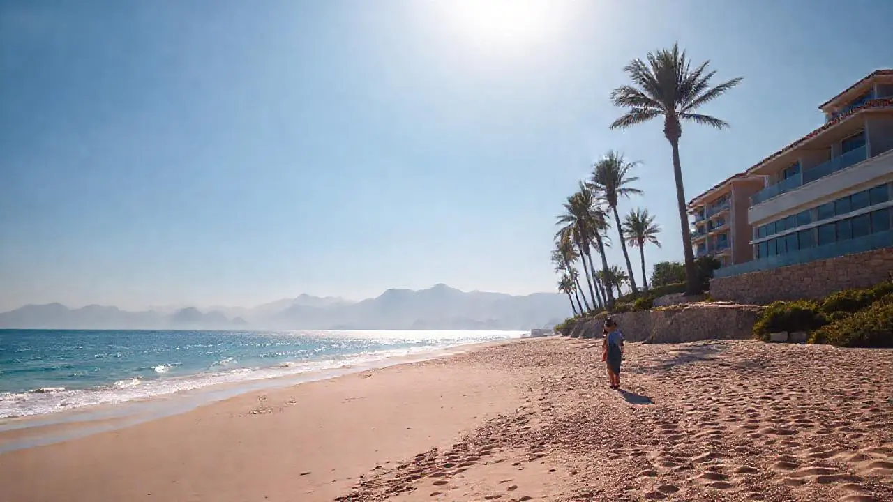 Paz costera, luz cálida y espacio abierto