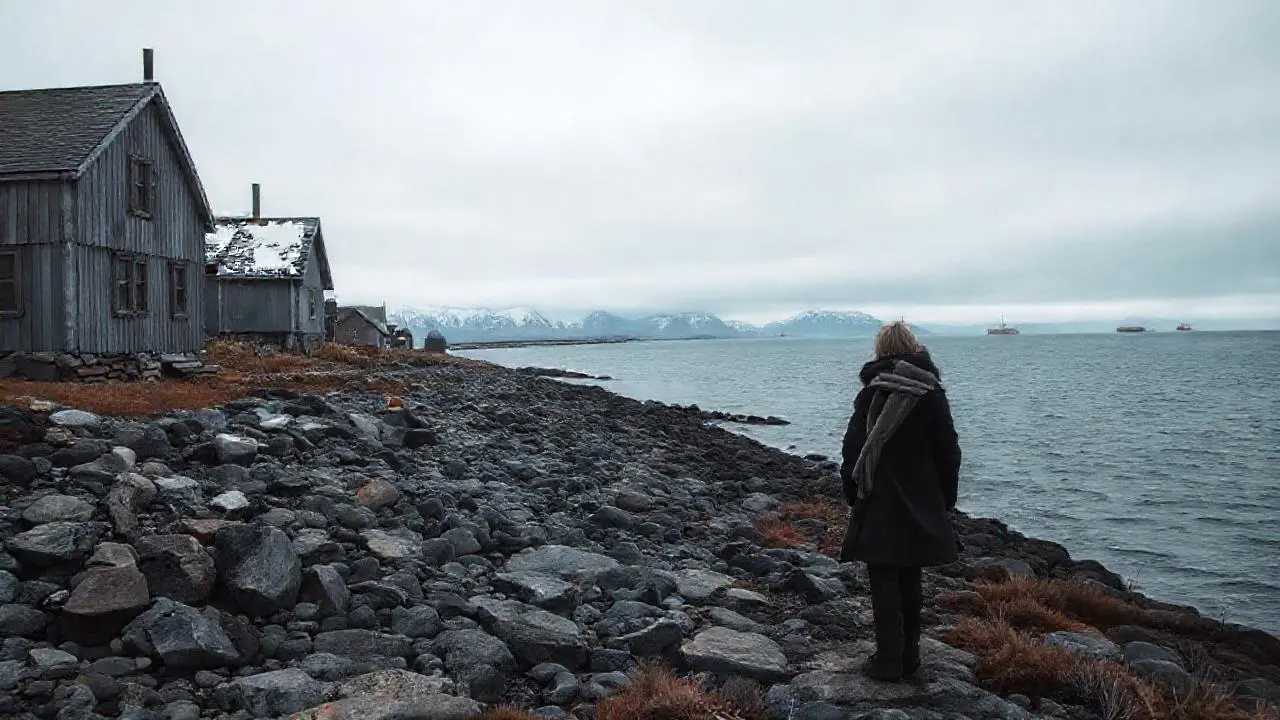 Paisaje ártico vasto, frío y sereno