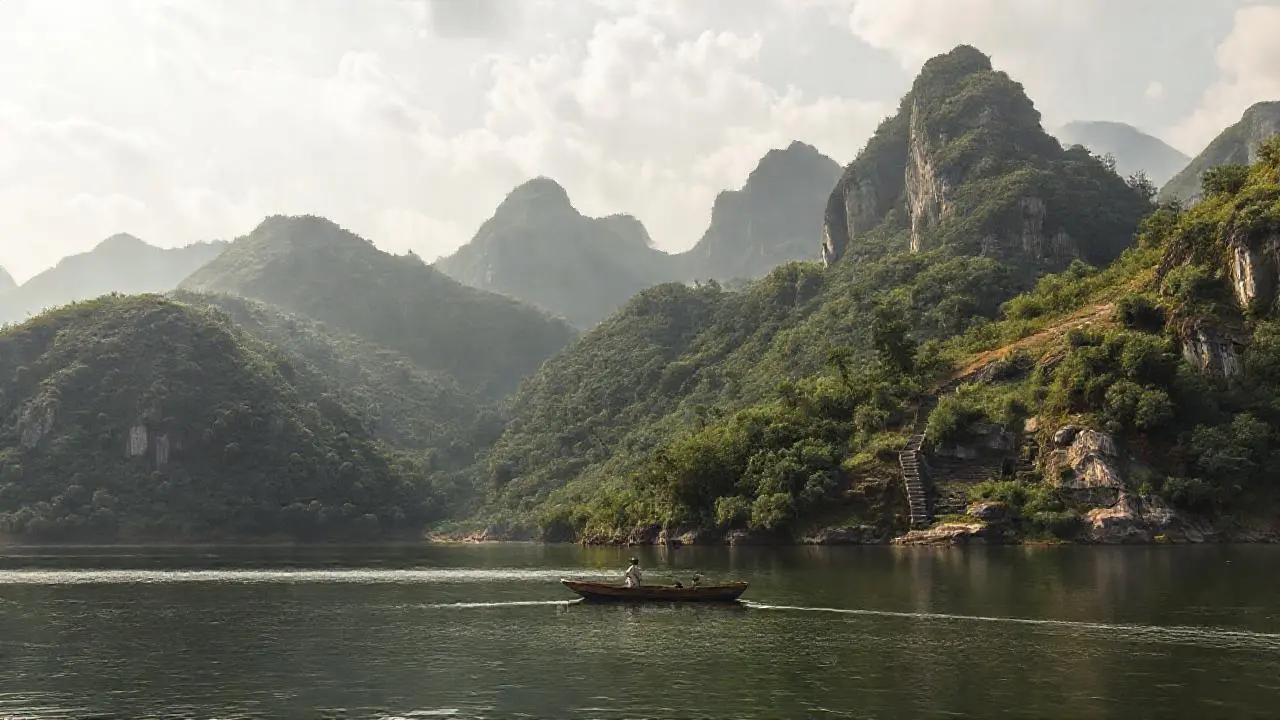 Paisaje sereno, amplio y natural