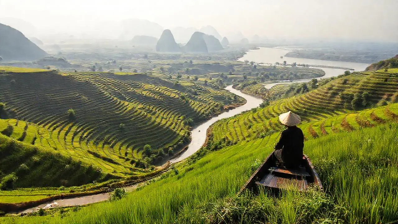 Paz y belleza en un paisaje rural