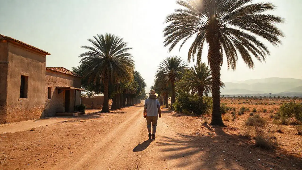 Paisaje rural, soleado y vasto