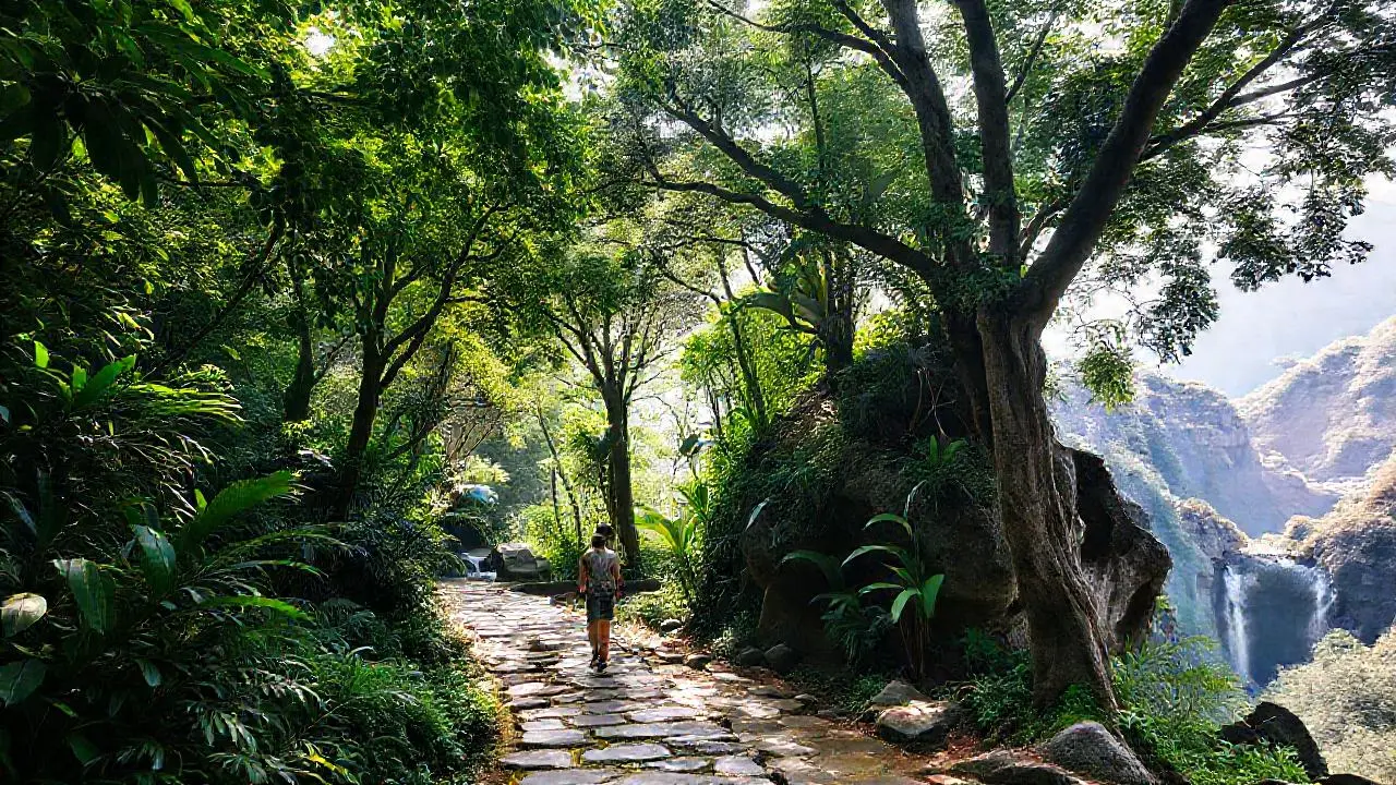 Un paisaje tropical, sereno y natural