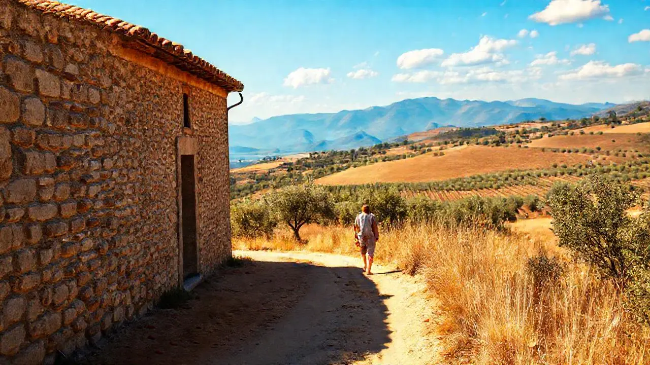 Paz y calma en un paisaje antiguo