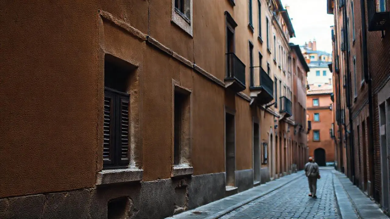 Edificio antiguo, historia y luz tenue