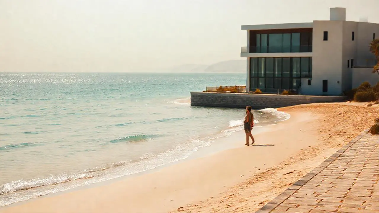 Paz serena en un paisaje costero