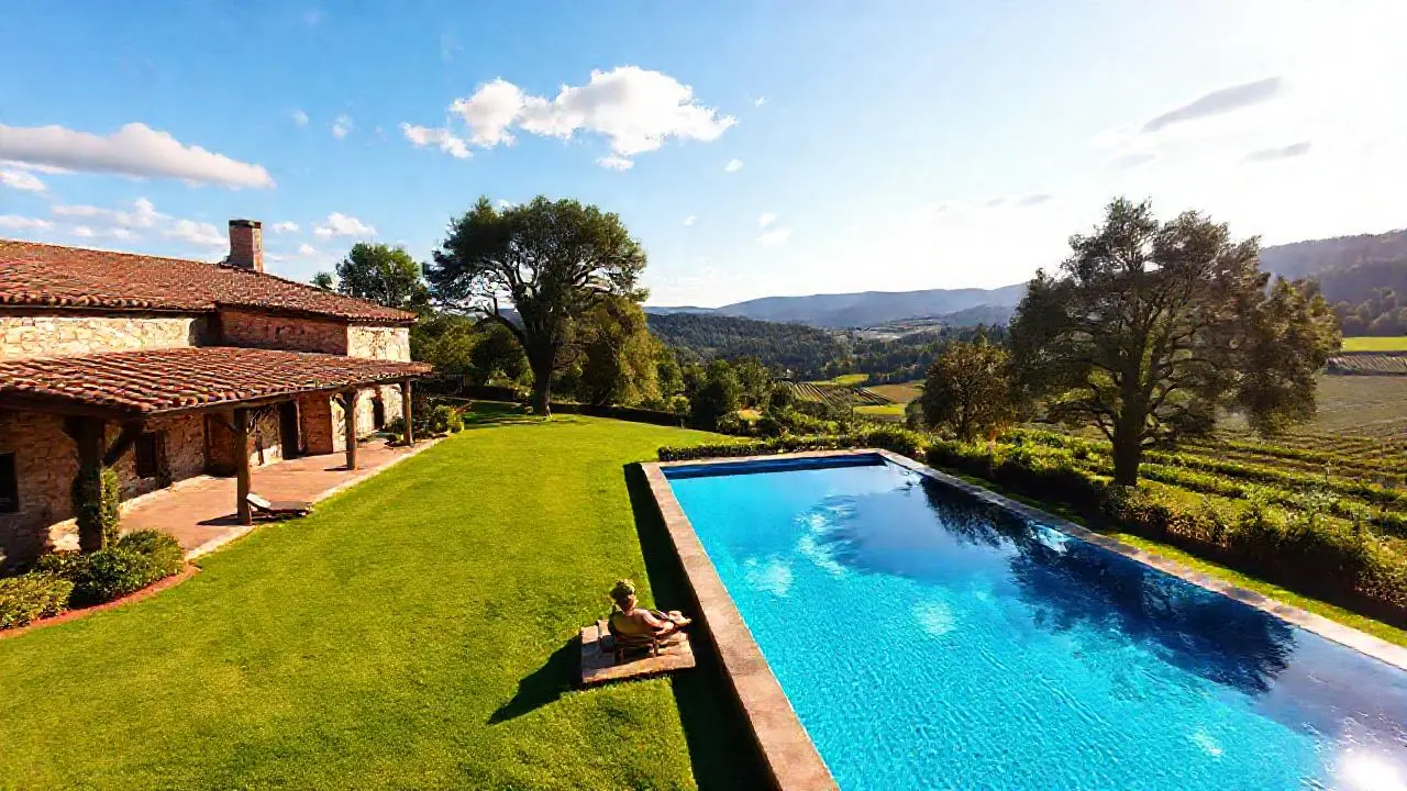 Paz y belleza natural bañada por el sol