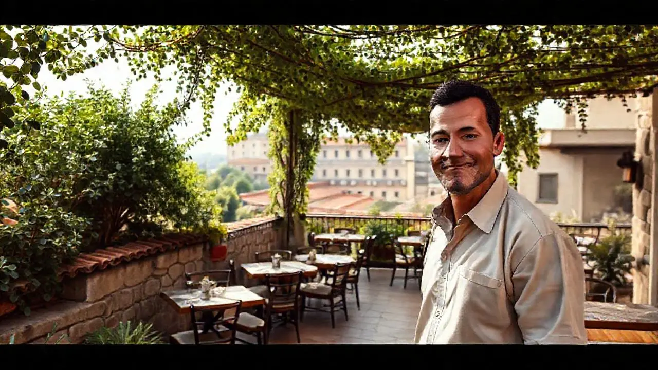 Paz y serenidad en un patio soleado
