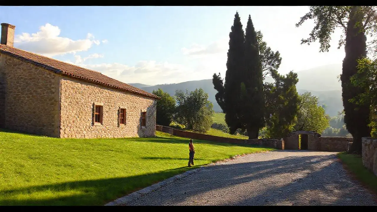 Paz rural en un paisaje sereno