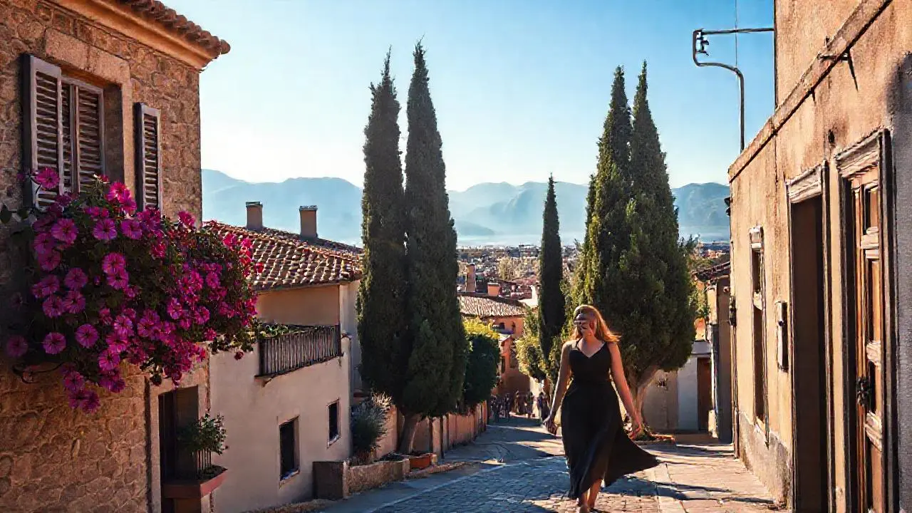Pintoresco paisaje urbano con luz suave