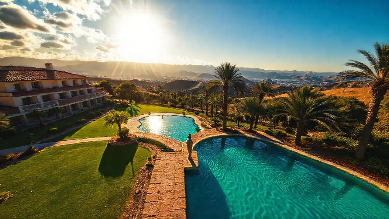 Tranquilidad serena en un paisaje soleado