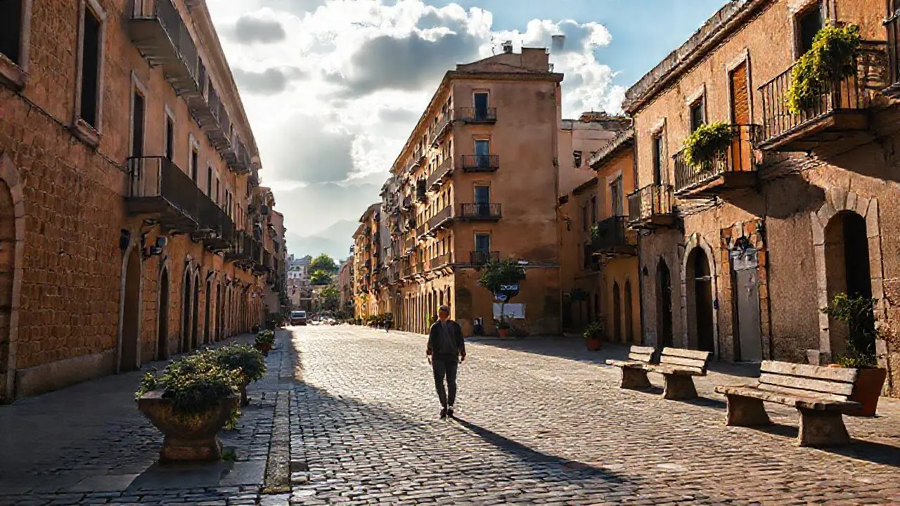Pueblo antiguo, tranquilo y luminoso