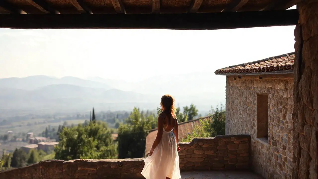 Paz natural en un paisaje cálido