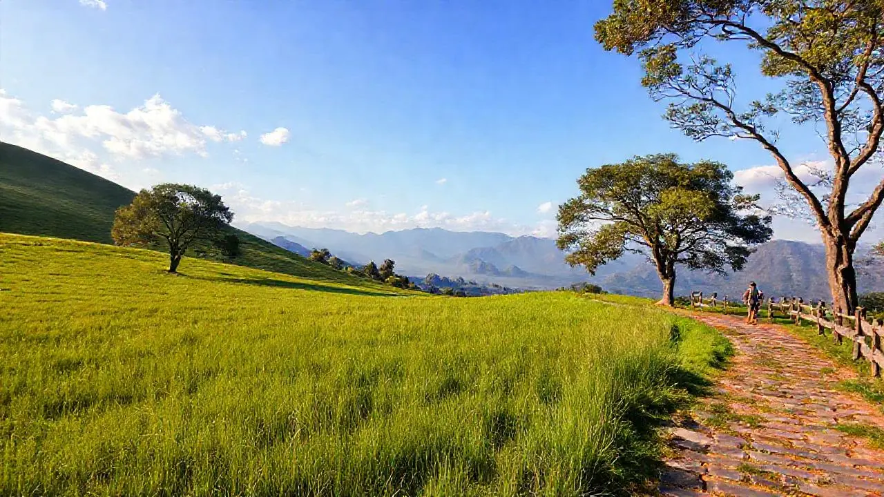 Paisaje sereno, amplio y natural