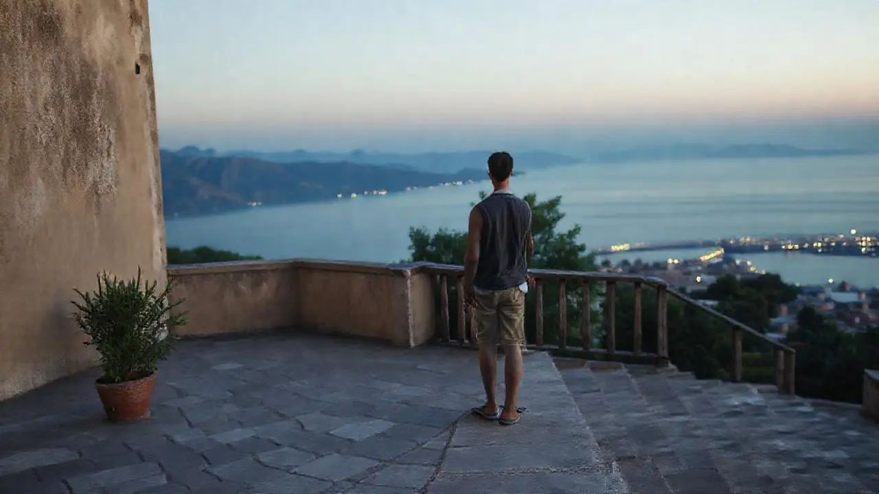 Paz serena en una costa soleada