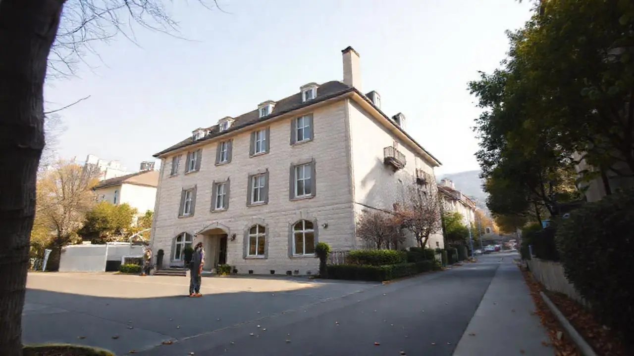 Paz serena en un barrio residencial