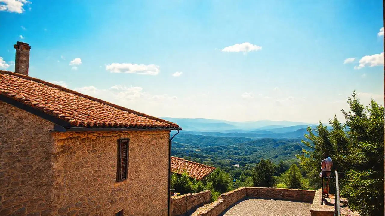 Paz rural, luz cálida y amplia vista