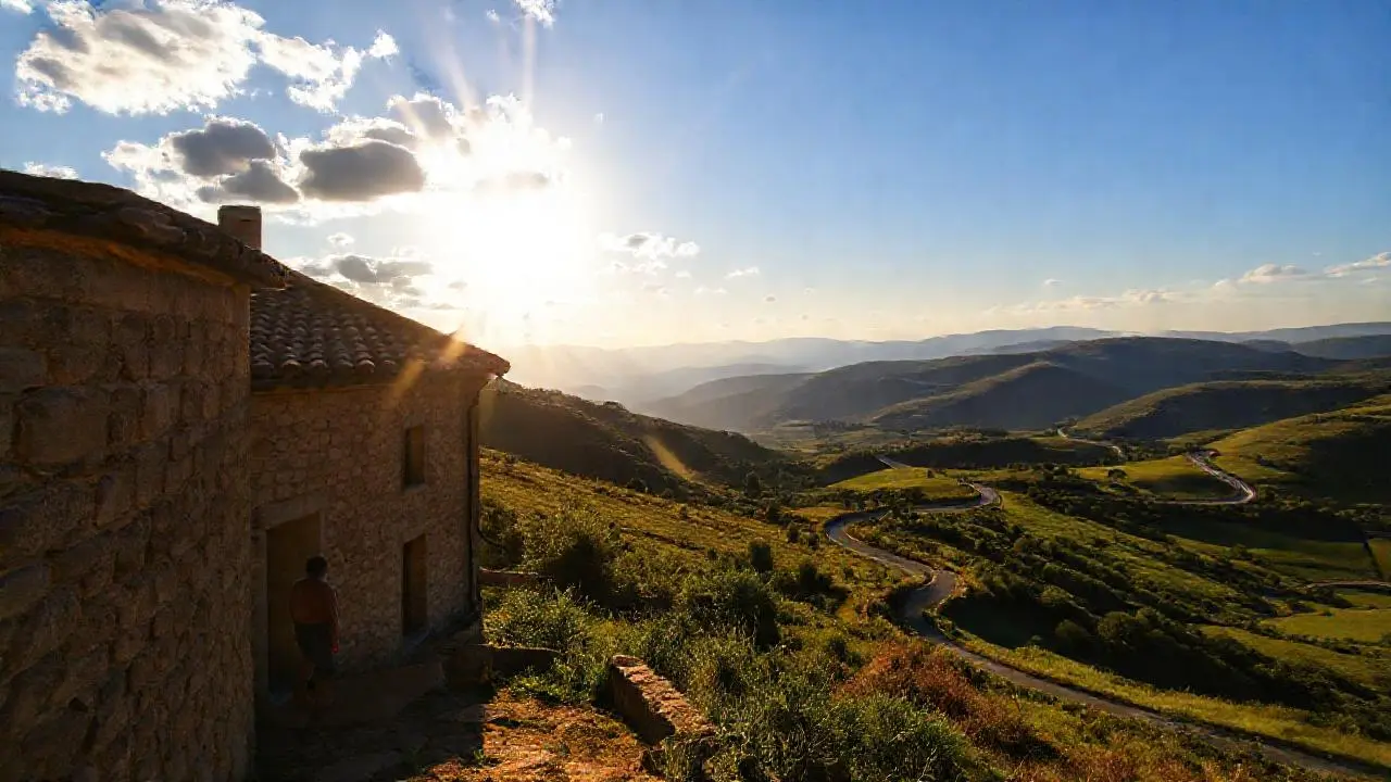 Un paisaje sereno, bañado por luz natural