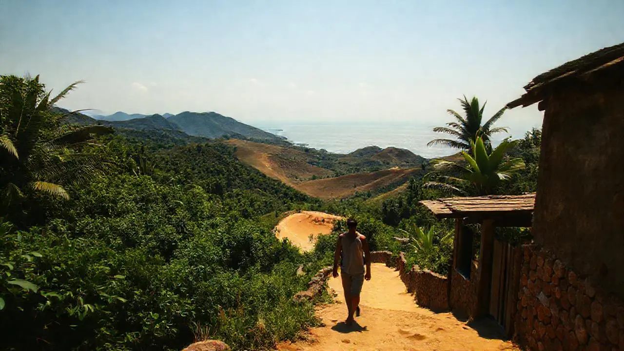 Paz tropical, luz suave y natural