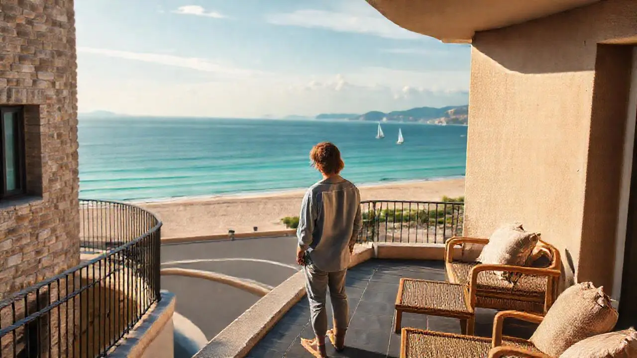 Tranquila escena costera, llena de luz suave