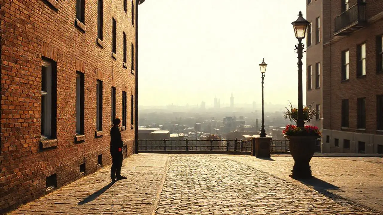 Calma urbana, detalles y perspectiva profunda