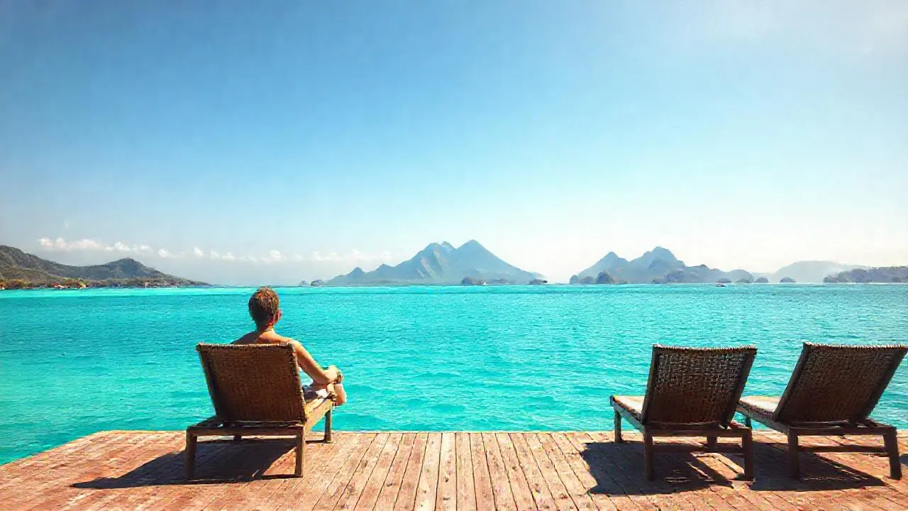 Paz tropical, calma y serenidad visual