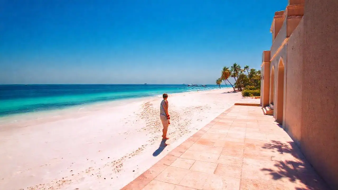 Escena tropical, serena y realista