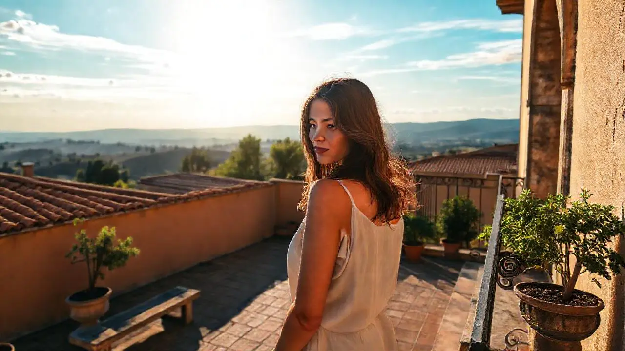 Paz y calma en un paisaje soleado