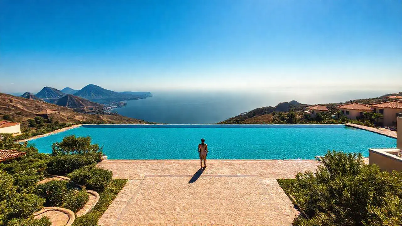 Paz serena en un paisaje soleado