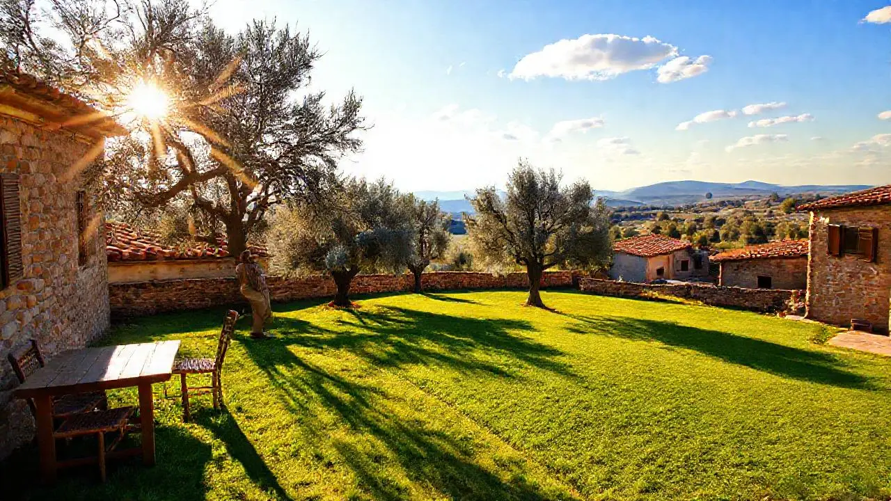 Paz rural, luz cálida y vistas amplias