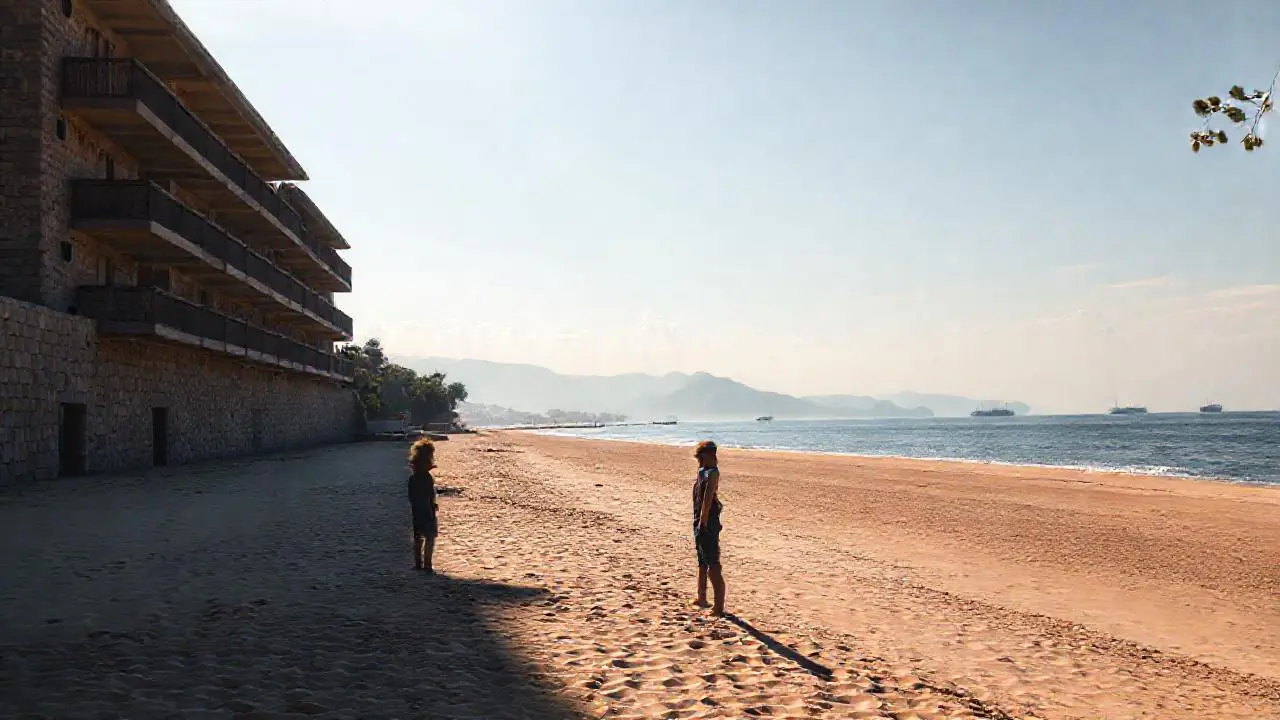 Escena costera tranquila y natural