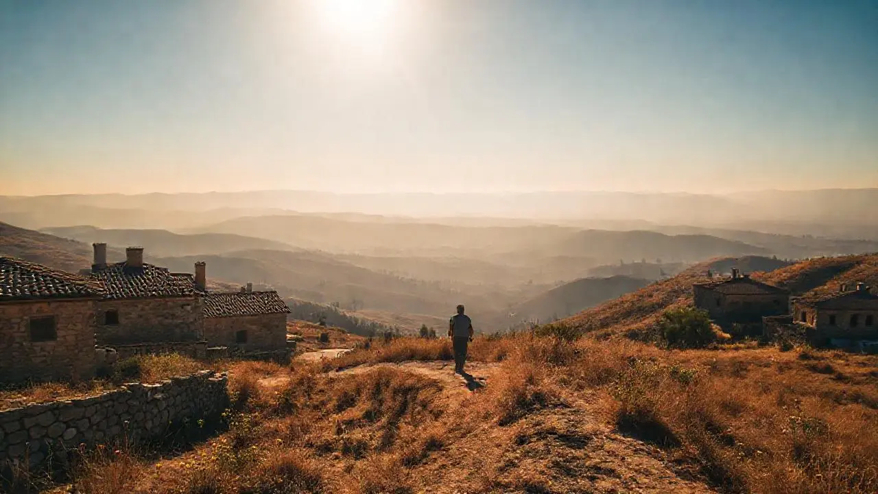 Paisaje tranquilo y natural, cálido y vasto