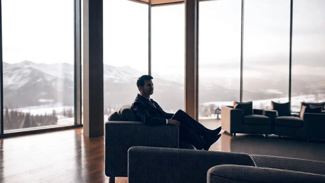 Tranquila elegancia en un paisaje invernal