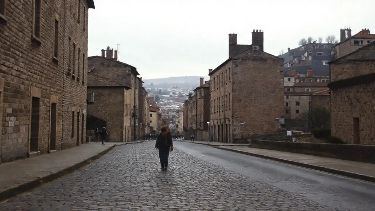 Ciudad tranquila, luz difusa y arquitectura