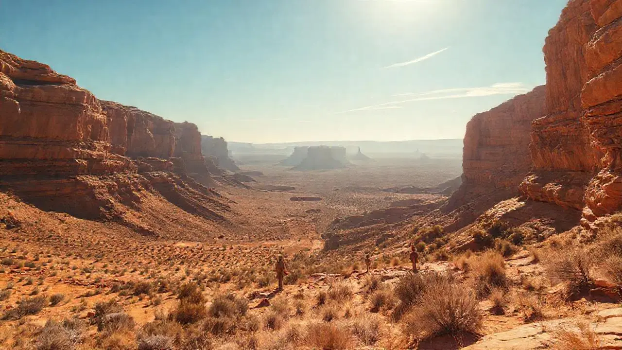 Paisaje desértico amplio, sereno y natural