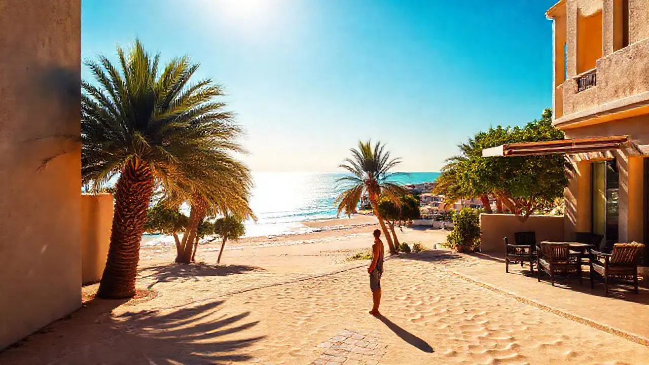 Tranquilidad costera bajo luz cálida