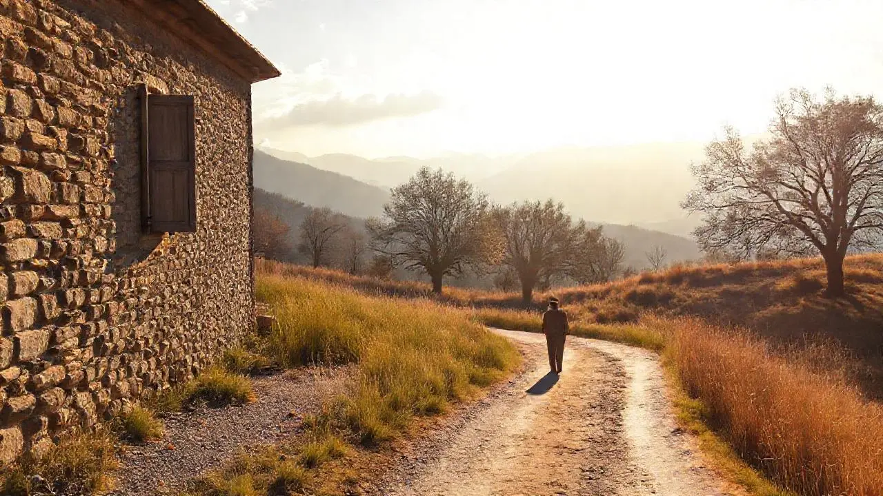 Paisaje rural, tranquilo y luminoso