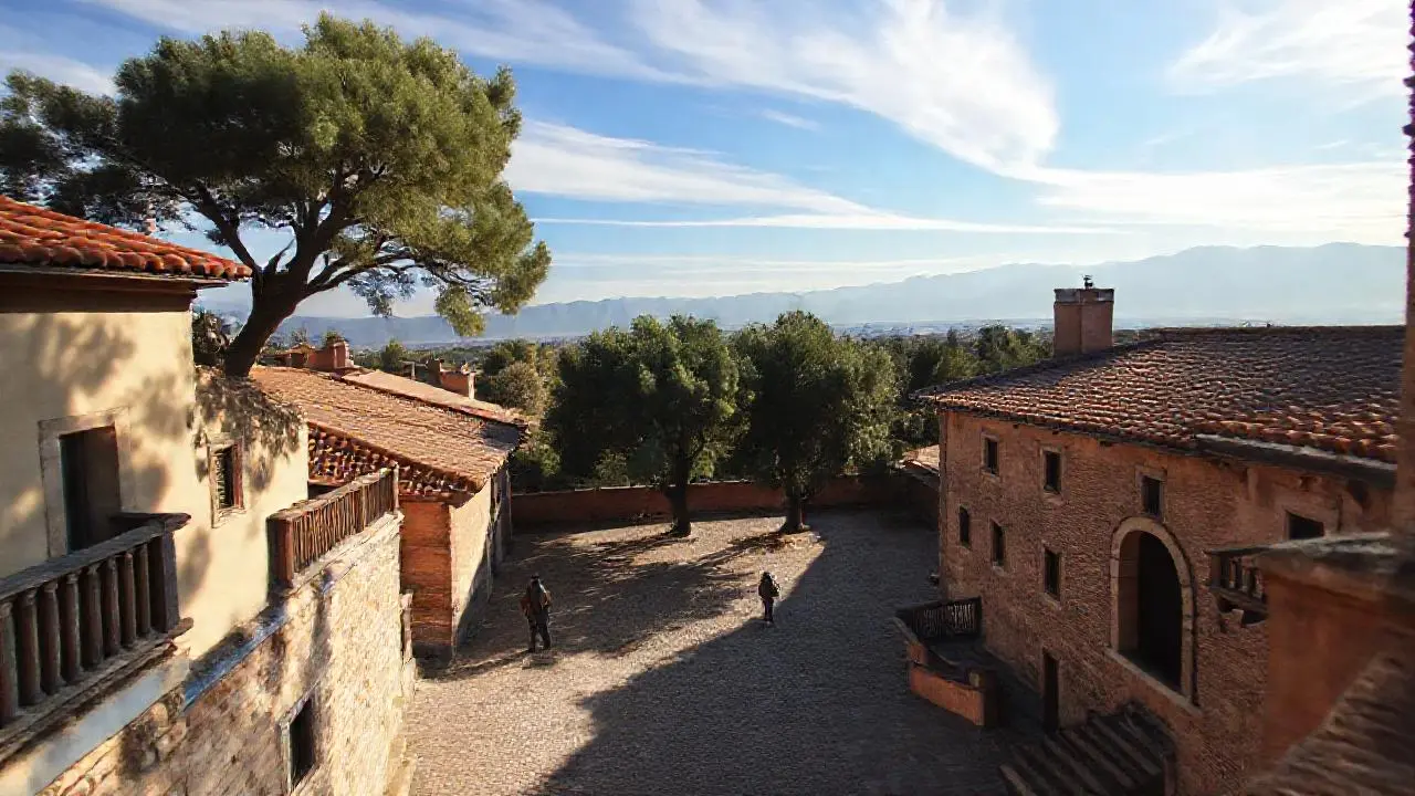 Paz mediterránea bajo luz suave y cálida