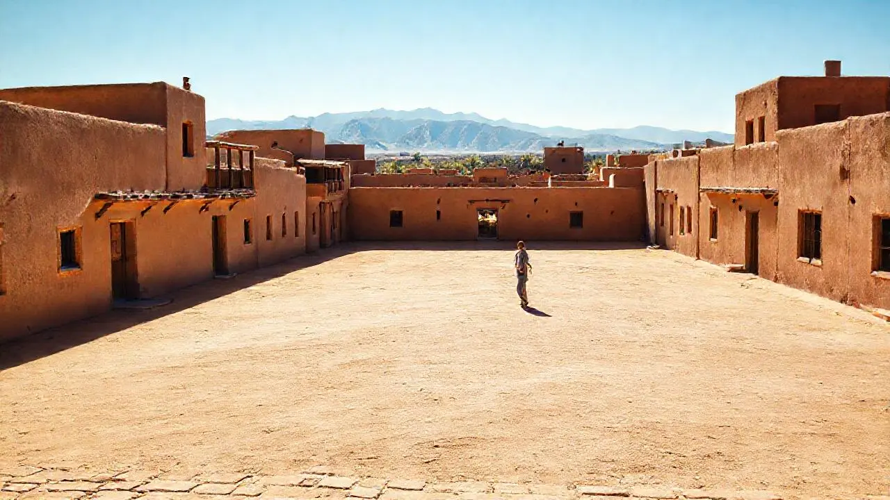 Pueblo antiguo, tranquilo y vasto